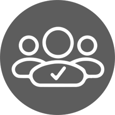 client relationship management icon grey