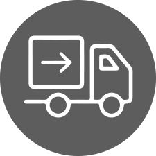 route optimisation and logistics icon grey