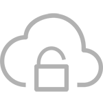 padlock in the cloud icon