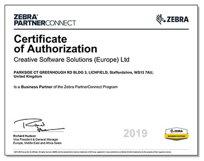 certificat zebra partner connect