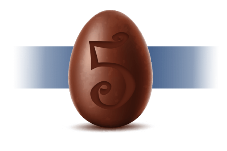 number 5 easter egg