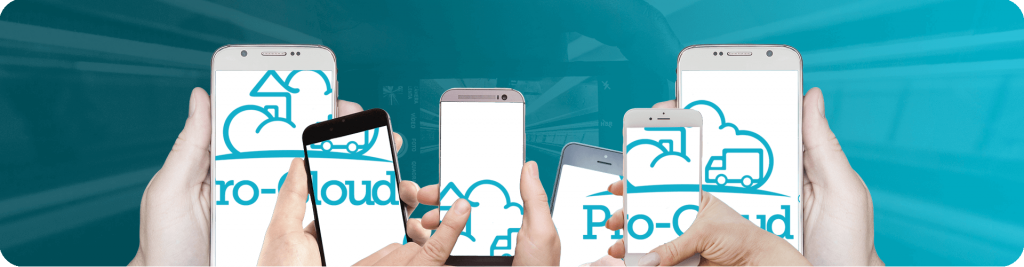 pro-cloud logo across mobile phones